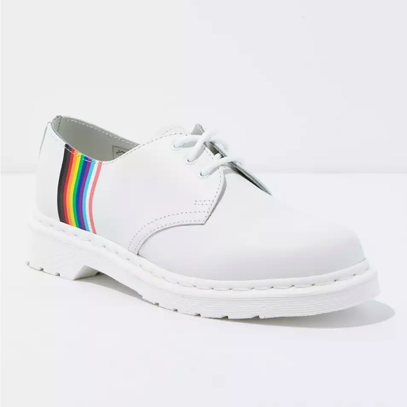 Dr. Martens Shoes - NEW Dr. Martens 1461 Pride Oxford Shoes Unisex White  Size Women’s 9 Men’s 8